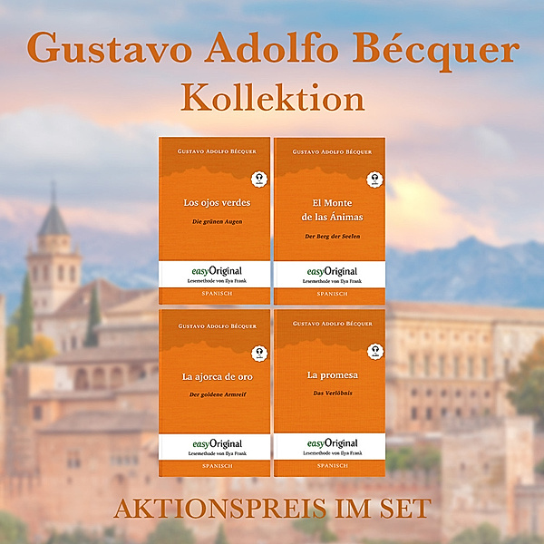Gustavo Adolfo Bécquer Kollektion (Bücher + 4 Audio-CDs) - Lesemethode von Ilya Frank, m. 4 Audio-CD, m. 4 Audio, m. 4 Audio, 4 Teile, Gustavo Adolfo Bécquer