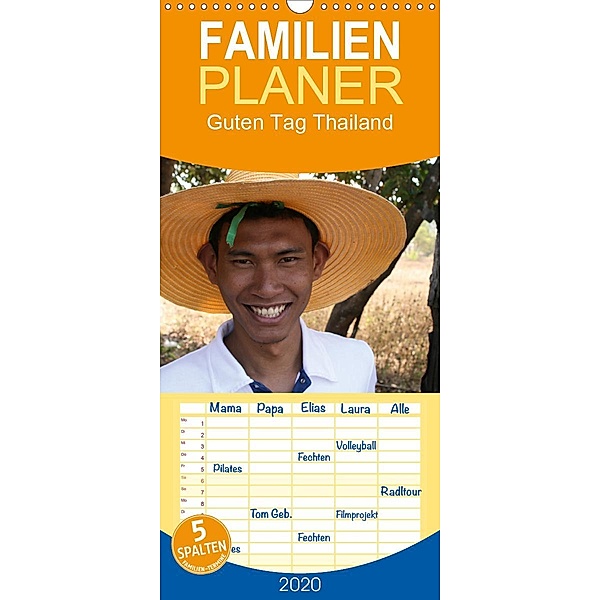 Guten Tag Thailand - Impressionen und Glücksmomente - Familienplaner hoch (Wandkalender 2020 , 21 cm x 45 cm, hoch), Dietmar Moestchen