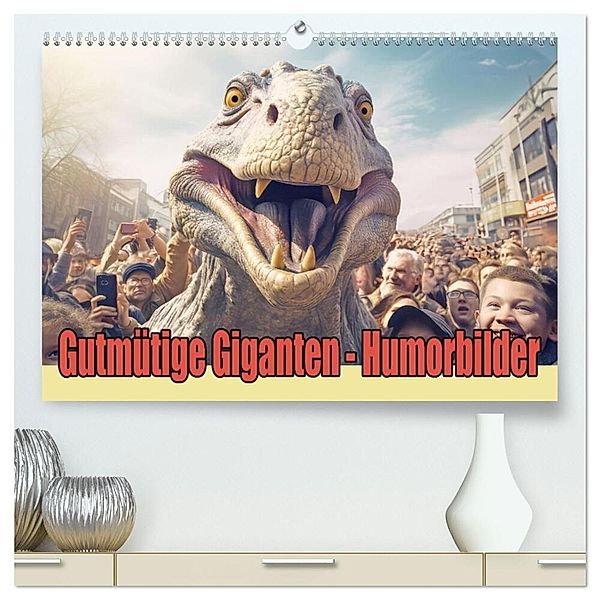 Gutmütige Giganten - Humorbilder (hochwertiger Premium Wandkalender 2025 DIN A2 quer), Kunstdruck in Hochglanz, Calvendo, Liselotte Brunner-Klaus