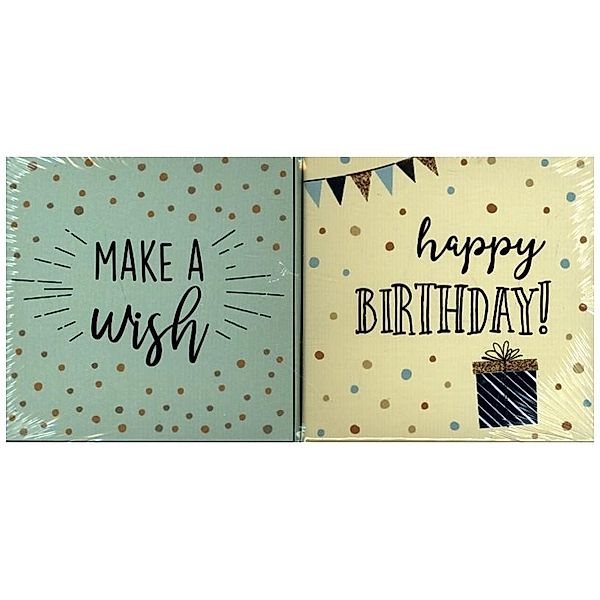 Gutscheinbox-Set: Make a wish / Happy Birthday!