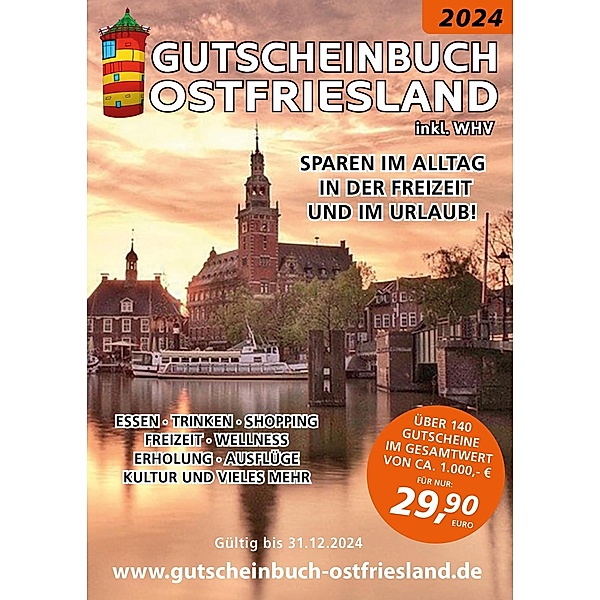 Gutscheinbuch 2024 Ostfriesland inkl. WHV, K. Frano-Systems - Inh. Frank Noever e