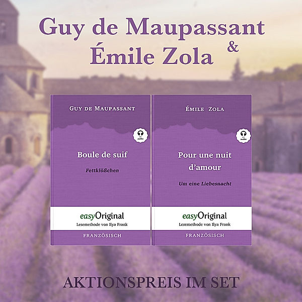 Guy de Maupassant & Émile Zola (Bücher + Audio-Online) - Lesemethode von Ilya Frank, m. 2 Audio, m. 2 Audio, 2 Teile, Guy de Maupassant, Émile Zola