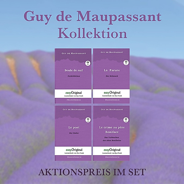 Guy de Maupassant Kollektion (Bücher + 4 Audio-CDs) - Lesemethode von Ilya Frank, m. 4 Audio-CD, m. 4 Audio, m. 4 Audio, 4 Teile, Guy de Maupassant