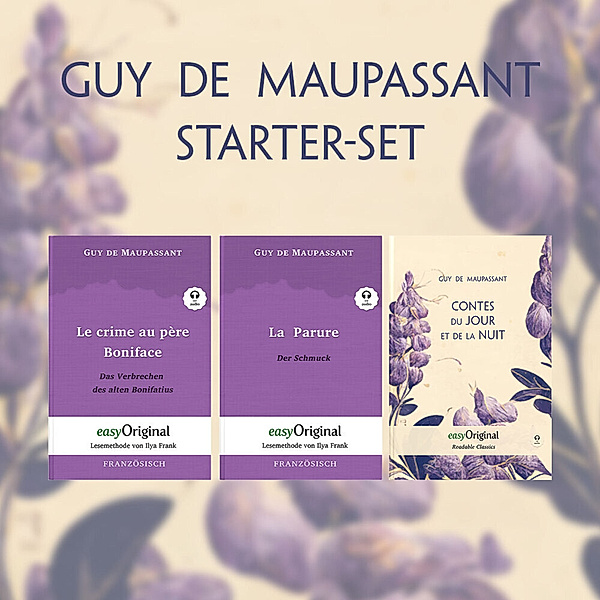 Guy de Maupassant (mit 3 MP3 Audio-CDs) - Starter-Set, m. 3 Audio-CD, m. 3 Audio, m. 3 Audio, 3 Teile, Guy de Maupassant
