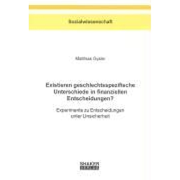 Gysler, M: Existieren geschlechtsspezifische Unterschiede in, Matthias Gysler