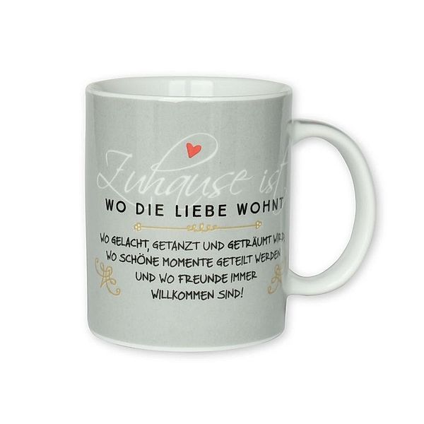 H:)PPYlife Tasse Zuhause ist, wo die Liebe wohnt!