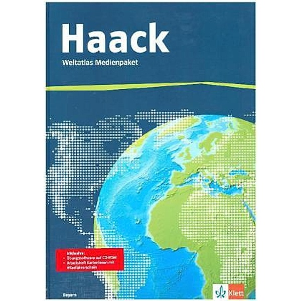 Haack Weltatlas, Ausgabe Bayern: Weltatlas Medienpaket, Arbeitsheft Kartenlesen mit Atlasführerschein + CD-ROM