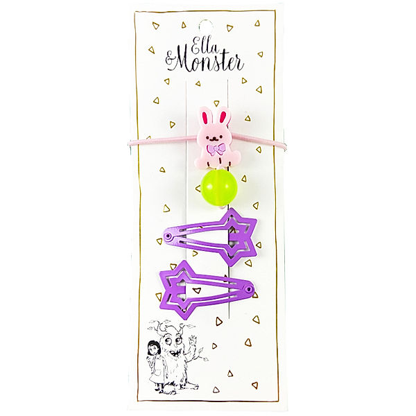 Ella & Monster Haarspange JOYFUL BUNNY STAR 3-teilig