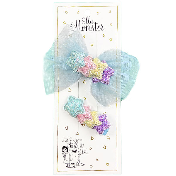 Ella & Monster Haarspange PRINCESS BOW 2er Set in blue