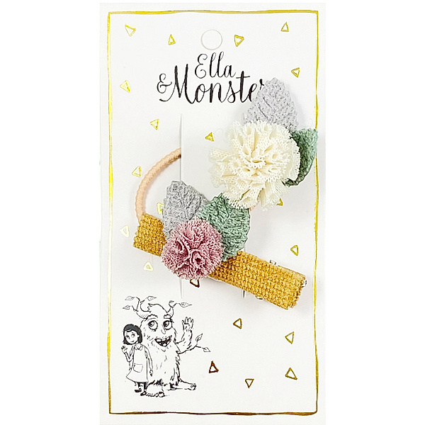 Ella & Monster Haarspange ROMANTIC FLOWER in white