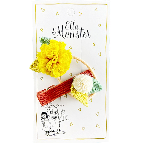 Ella & Monster Haarspange ROMANTIC FLOWER in yellow