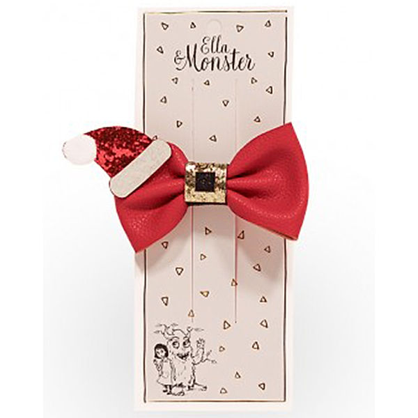 Ella & Monster Haarspange SANTA BOW in rot