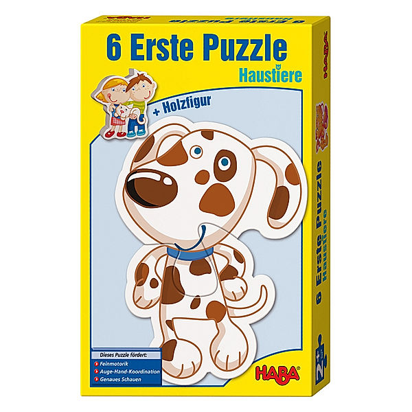 HABA HABA 3902 6 Erste Puzzles Haustiere + Holzfigur