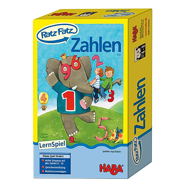 HABA HABA 4537 Ratz-Fatz Zahlen, Lernspiel