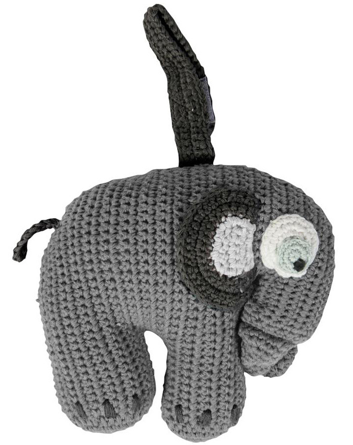 Egmont Toys Stricktier Häkeltier Elefant Kuscheltier Baby Rassel Greifling 