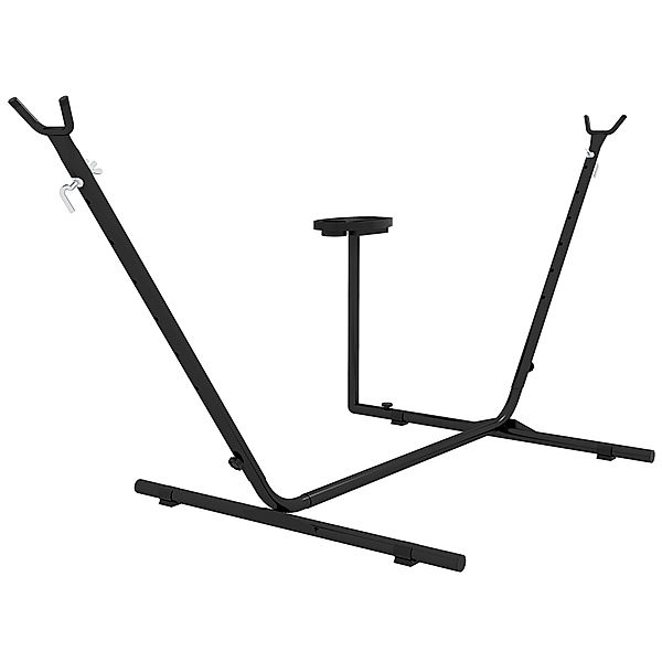 Hängemattengestell mit Seitentisch schwarz (Farbe: schwarz)