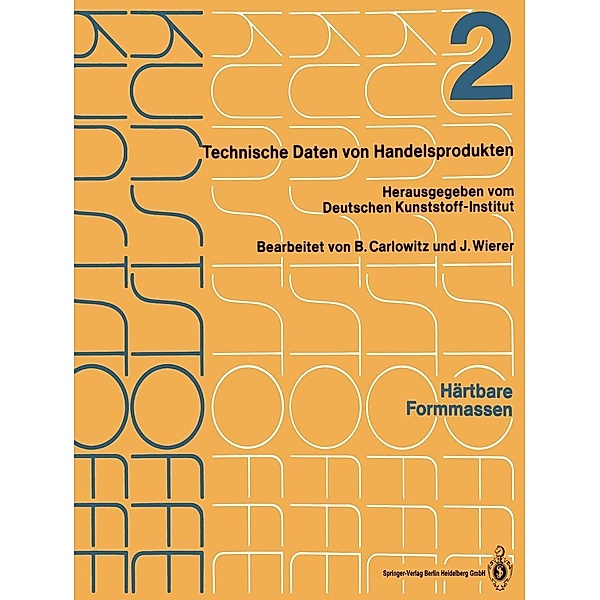 Härtbare Formmassen / Kunststoffe Bd.1-2 / 2, Bodo Carlowitz, Jutta Wierer