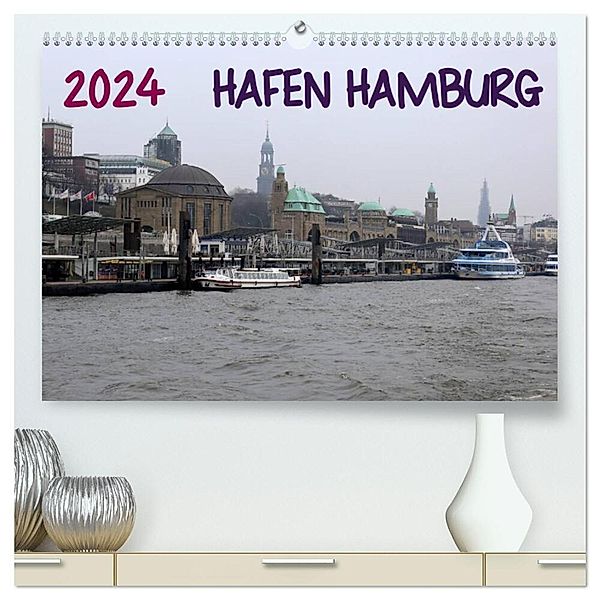 Hafen Hamburg 2024 (hochwertiger Premium Wandkalender 2024 DIN A2 quer), Kunstdruck in Hochglanz, Markus Dorn