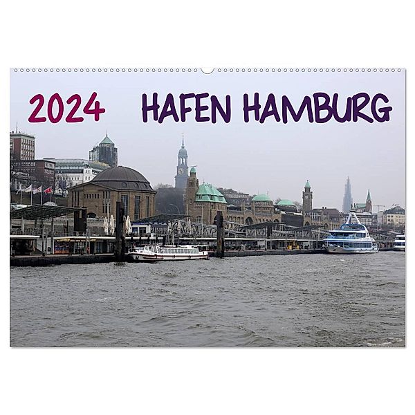 Hafen Hamburg 2024 (Wandkalender 2024 DIN A2 quer), CALVENDO Monatskalender, Markus Dorn