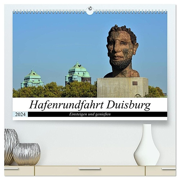 Hafenrundfahrt Duisburg (hochwertiger Premium Wandkalender 2024 DIN A2 quer), Kunstdruck in Hochglanz, Renate Grobelny