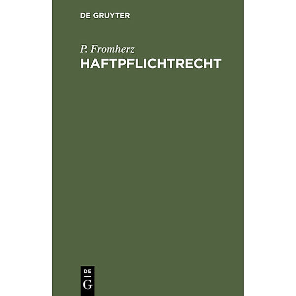 Haftpflichtrecht, P. Fromherz