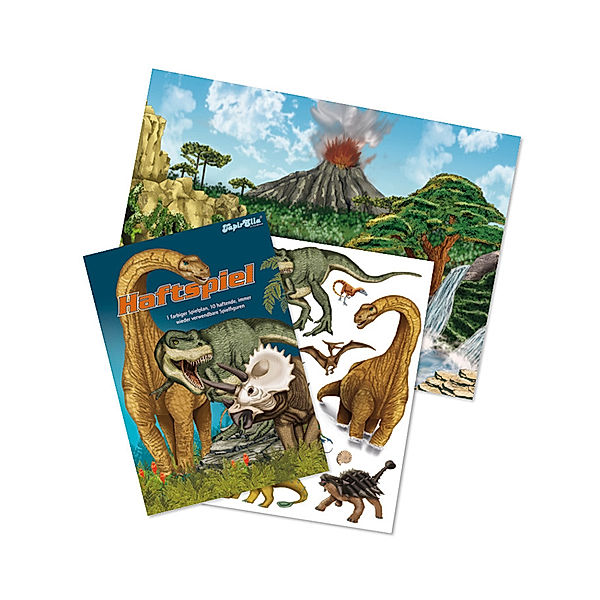 Lutz Mauder Verlag Haftspiel TAPIRELLA – DINOSAURIER in bunt