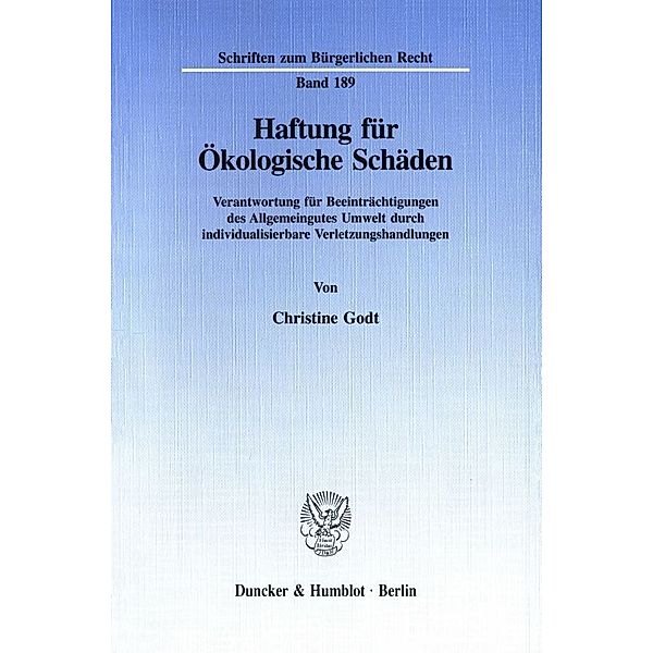 Haftung für Ökologische Schäden., Christine Godt