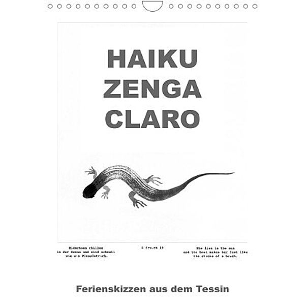 HAIKU ZENGA CLARO (Wandkalender 2022 DIN A4 hoch), Fru.ch