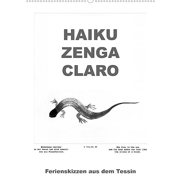 HAIKU ZENGA CLARO (Wandkalender 2023 DIN A2 hoch), Fru.ch