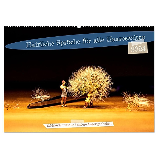 Hairliche Sprüche für alle Haareszeiten (Wandkalender 2024 DIN A2 quer), CALVENDO Monatskalender, Ute Jackisch
