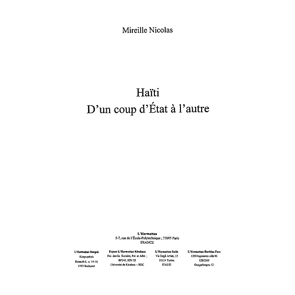 Haiti d'un coup d'etat a l'autre / Hors-collection, Aranzueque-Arrieta Frederic