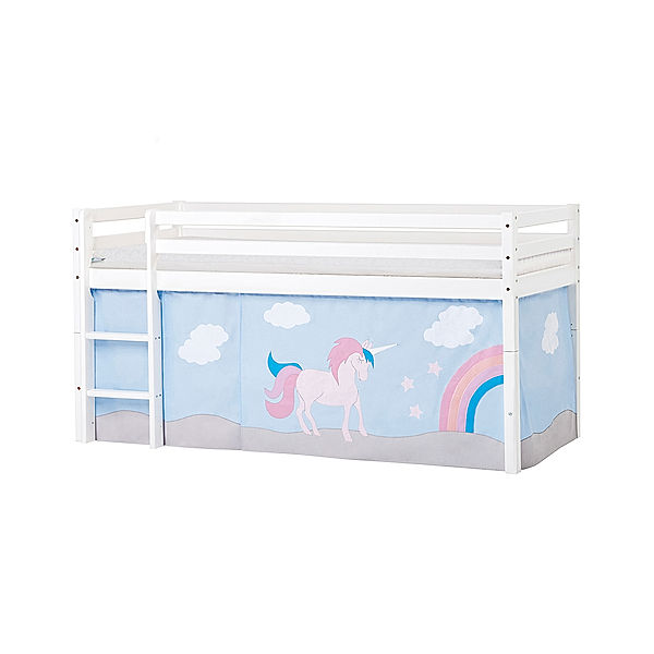 hoppekids Halbhochbett BUNDLE ECO DREAM II 90 x 200 cm (Farbe: Unicorn)