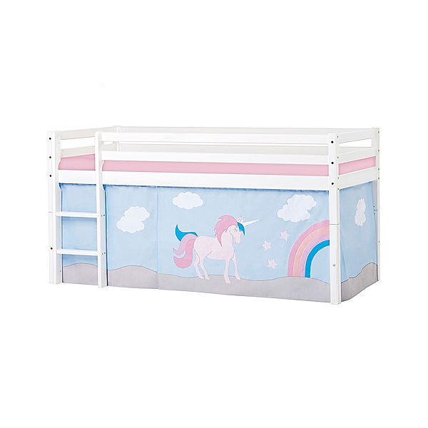 hoppekids Halbhochbett BUNDLE ECO DREAM III 90 x 200 cm (Farbe: Unicorn)