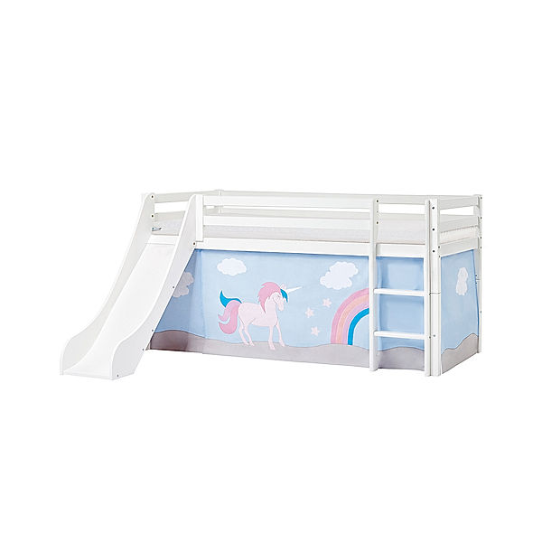 hoppekids Halbhochbett BUNDLE ECO DREAM V 90 x 200 cm (Farbe: Unicorn)