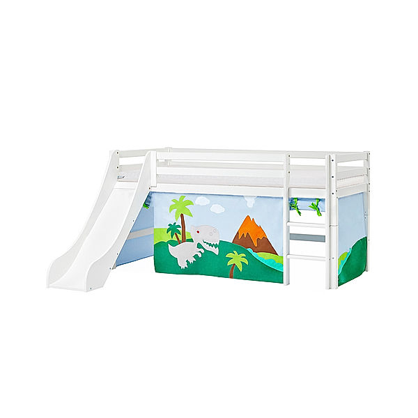 hoppekids Halbhochbett BUNDLE ECO DREAM V 90 x 200 cm (Farbe: Dinosaur)