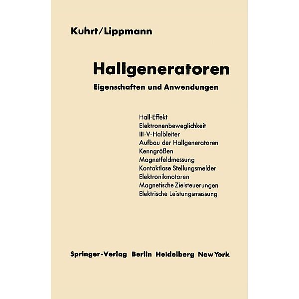 Hallgeneratoren, Friedrich Kuhrt, Hans J. Lippmann