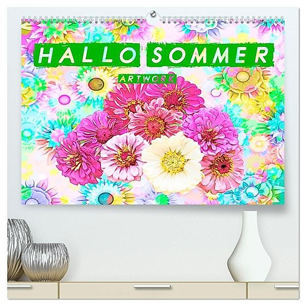 Hallo Sommer - Artwork (hochwertiger Premium Wandkalender 2024 DIN A2 quer), Kunstdruck in Hochglanz, Liselotte Brunner-Klaus