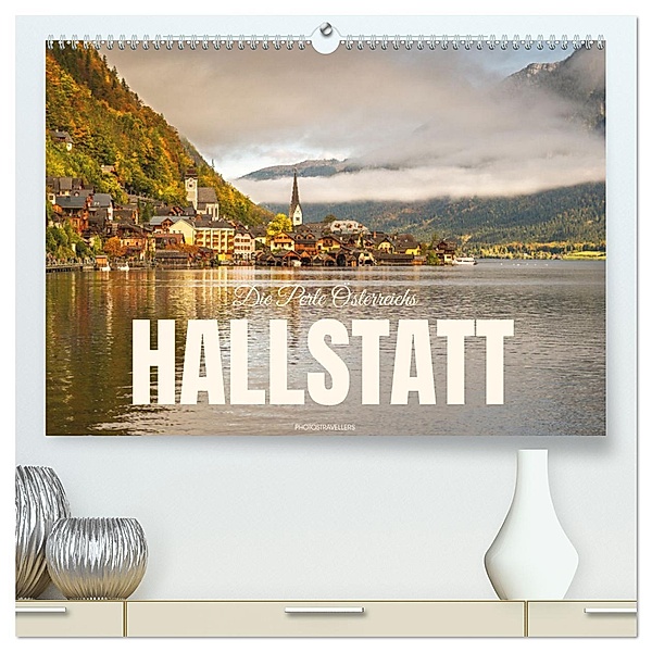 Hallstatt - Die Perle Österreichs (hochwertiger Premium Wandkalender 2025 DIN A2 quer), Kunstdruck in Hochglanz, Calvendo, Photostravellers