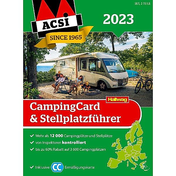 Hallwag ACSI Führer / ACSI CampingCard & Stellplatzführer 2023, 2 Teile, ACSI, Hallwag