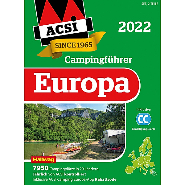 Hallwag ACSI Führer / ACSI Campingführer Europa 2022, 2 Teile, ACSI, Hallwag