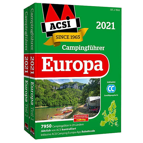 Hallwag ACSI Führer / ACSI Internationaler Campingführer Europa 2021, 2 Teile, Ingo Wagner