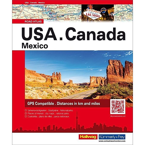 Hallwag Atlas USA Canada Mexico Straßenatlas