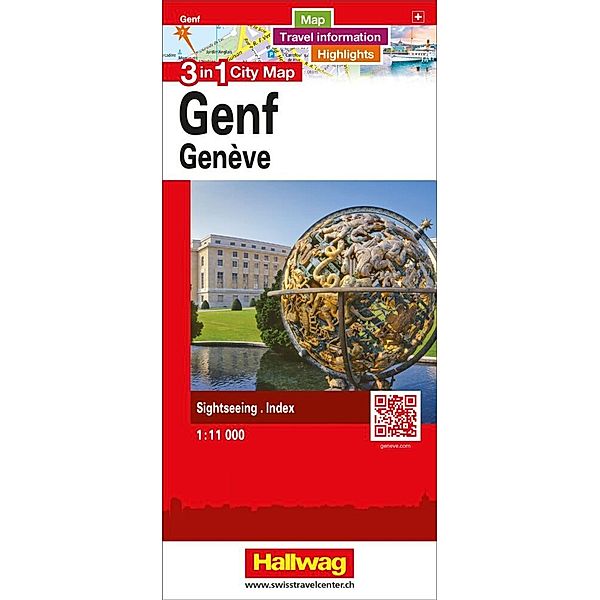 Hallwag City Map 3 in 1 / 3 in 1 City Map Genf / Genève