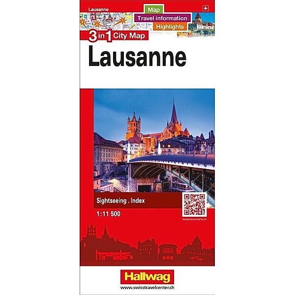 Hallwag City Map 3 in 1 / 3 in 1 City Map Lausanne