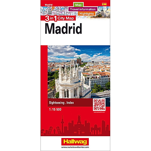 Hallwag City Map 3 in 1 / 3 in 1 City Map Madrid