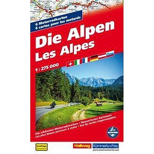 Hallwag Motorradkarte Die Alpen