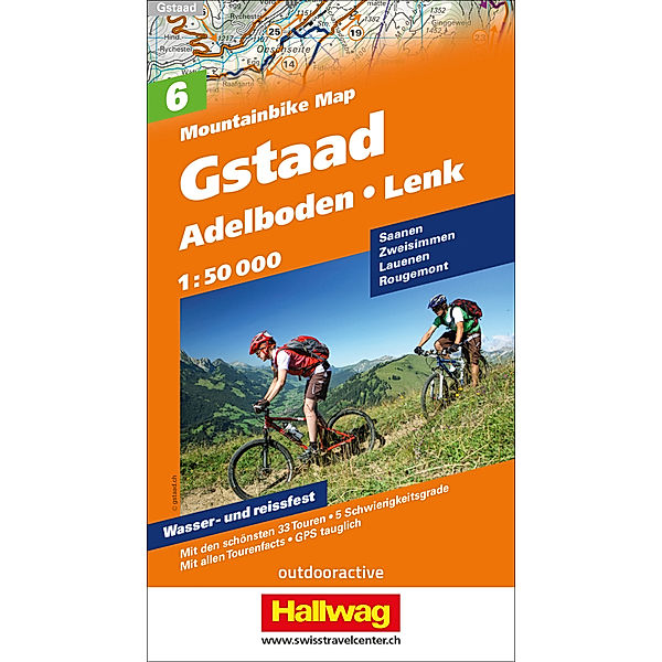 Hallwag Mountainbike-Karten / Gstaad Adelboden Lenk Nr. 06 Mountainbike-Karte 1:50 000