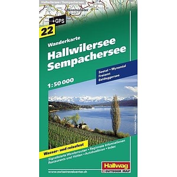 Hallwag Outdoor Map Hallwilersee, Sempachersee