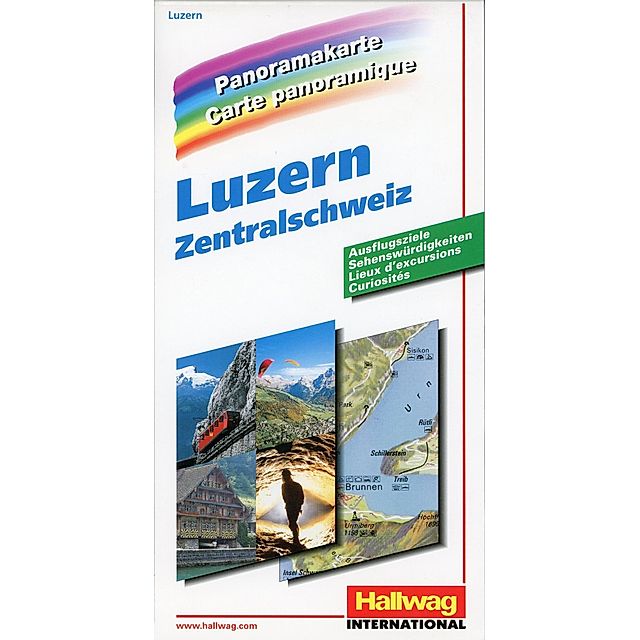 Hallwag Panoramakarte Luzern, Zentralschweiz Lucerne, Central Switzerland  Buch jetzt online bei Weltbild.ch bestellen