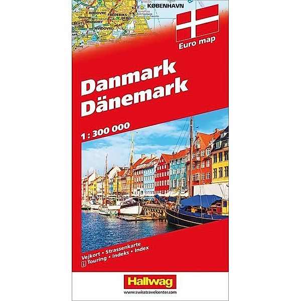 Hallwag Strassenkarte Dänemark 1:300.000